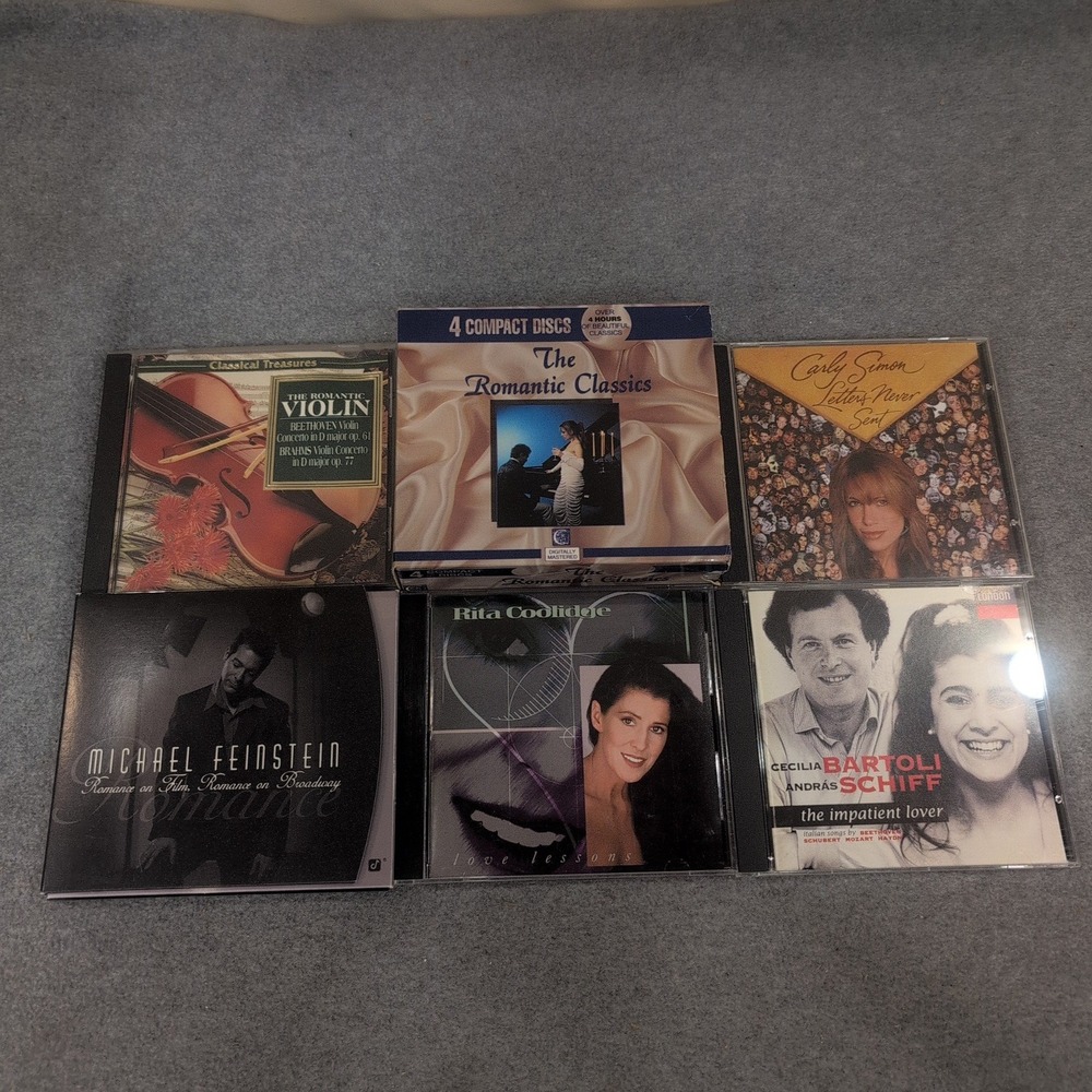 Romantic Music CD Lot 6 Albums Michael Feinstein Carly Simon Cecilia Bartoli - Picture 1 of 2